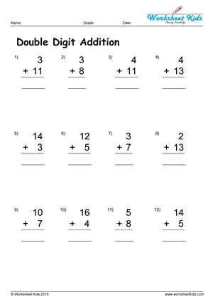 adding within 20 worksheet|Single digit addition to 20 worksheets .